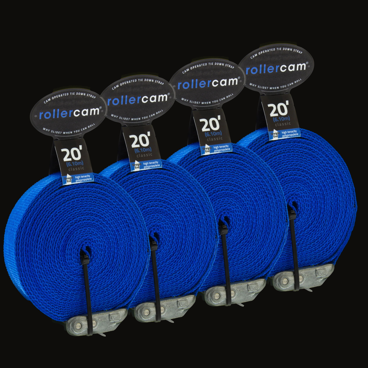 Rollercam 1" Cam Strap, Straight End in Classic Blue, view 36