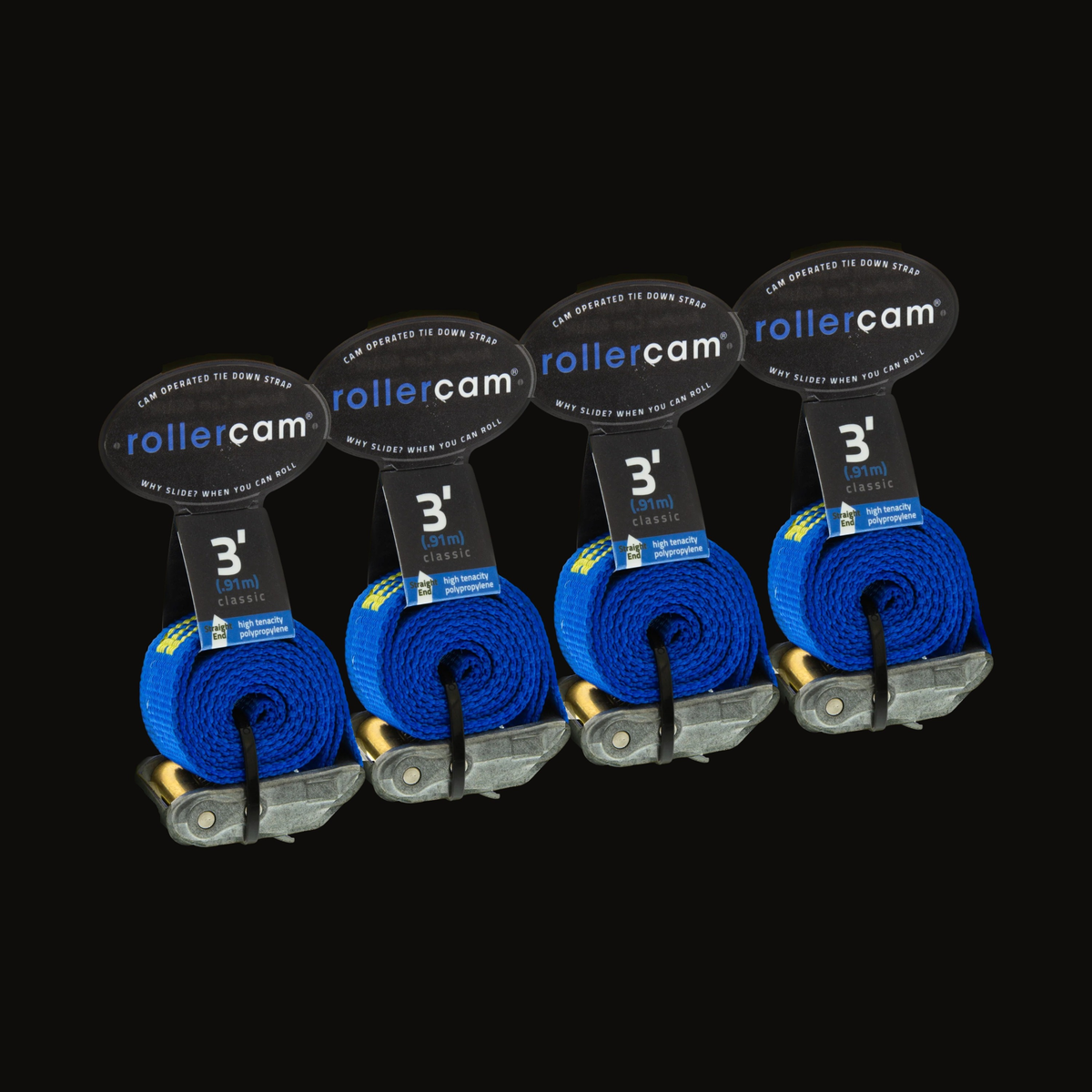 Rollercam 1" Cam Strap, Straight End in Classic Blue, view 30