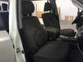 Escape Gear canvas seat covers, Land Cruiser 200 Series (2016 to 2021), front seats and console lid in a dark fabric