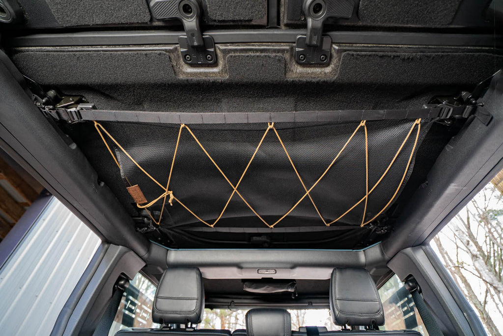 The Bronco attic installed empty under the hardtop of a four-door Bronco