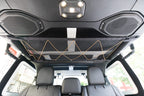 The JLU attic installed under the hardtop between the sound bar and the rear, empty