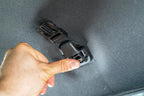 Pressing the mounting clip into the garment hook position