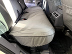 Escape Gear canvas seat covers, Ineos Grenadier, Grey rear seat base cover close-up