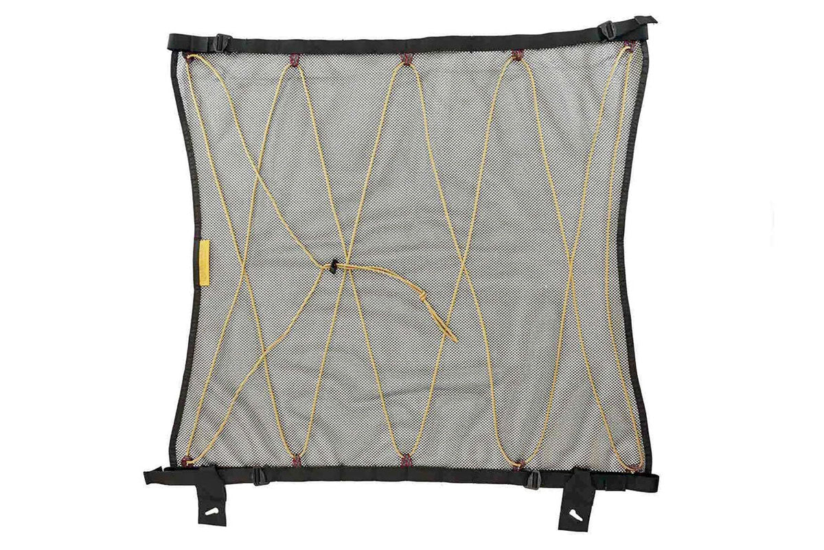The 4Runner and GX attic laid flat: mil-spec mesh, tan paracord lacing and webbing tabs