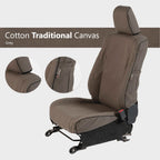 Escape Gear canvas seat covers, Land Cruiser 200 Series (2007 to 2015), Grey Cotton Traditional Canvas swatch card