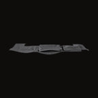 Escape Gear canvas dash cover in Grey, flat on white, a different cut with a large centre pouch