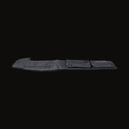 Escape Gear canvas dash cover in Grey, laid flat on white, with a zip pocket and two zip pouches