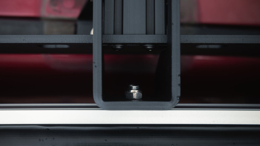 Sherpa awning mount and crossbar from above
