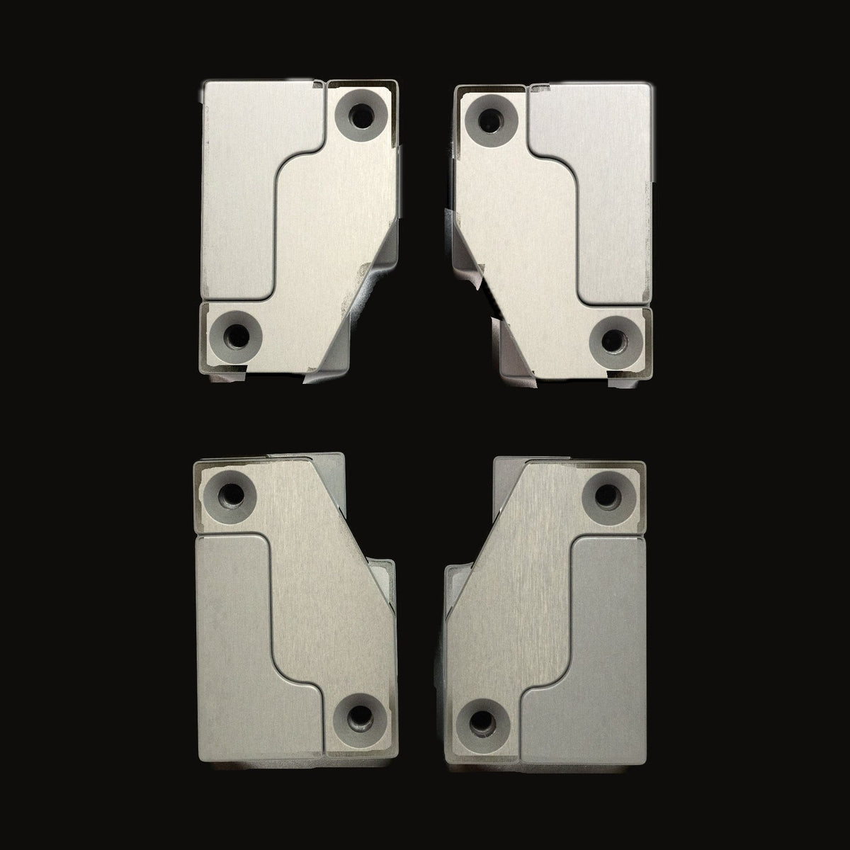 Four Starlink Mini flush mounts from above