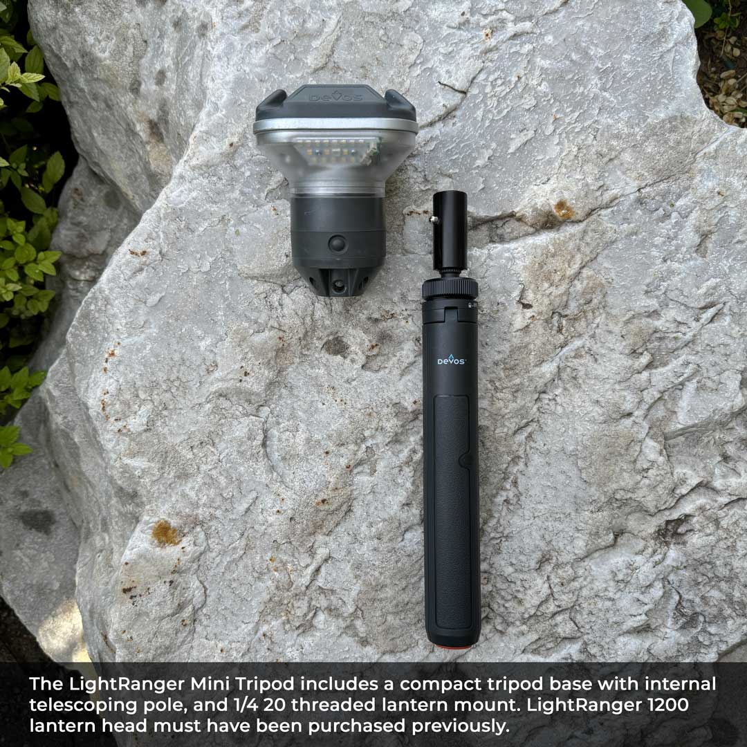 The 1200 fitting of the mini tripod, lantern sold separately