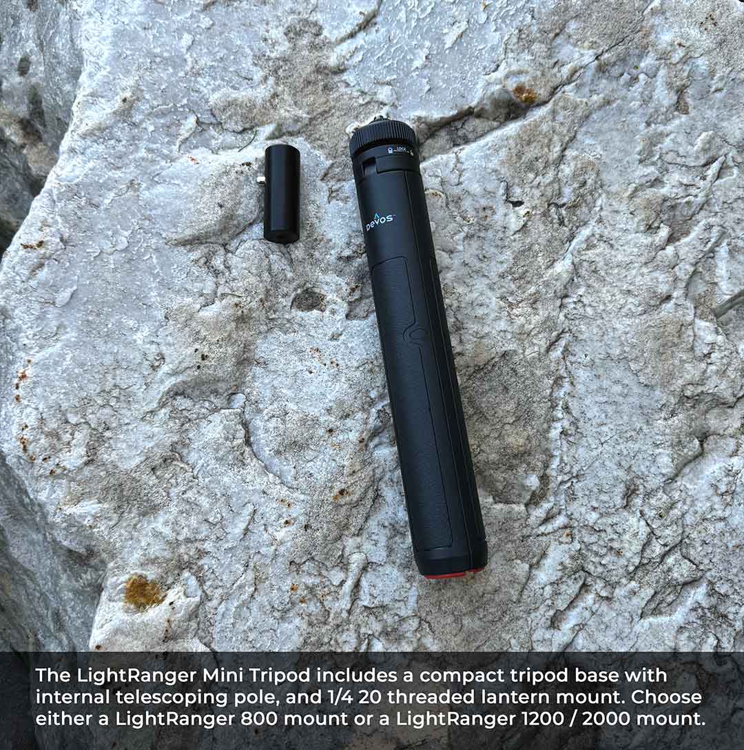 Devos mini tripod with its 1/4-20 lantern mount