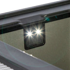 National Luna 35L dual zone fridge freezer, close-up of the interior LED light under the open lid