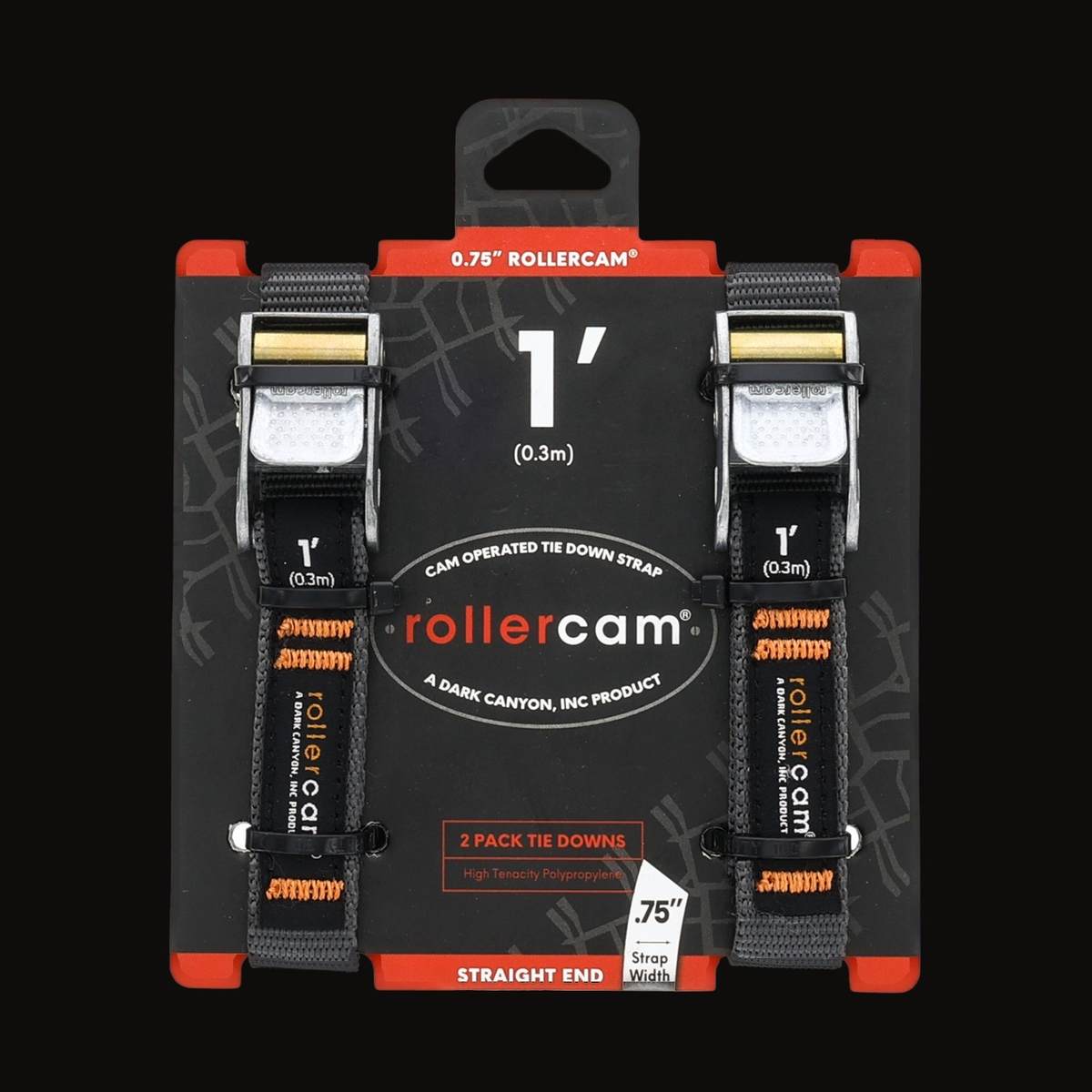 Rollercam 0.75" Cam Strap, Straight End, 1 ft