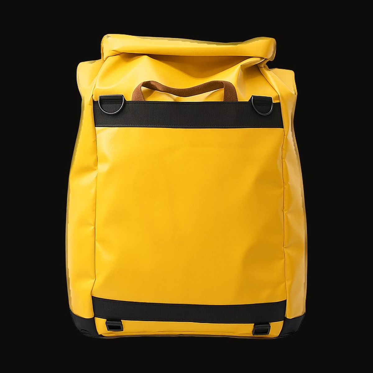 Back of the Meridian Yellow tire bag, showing the strap mounts