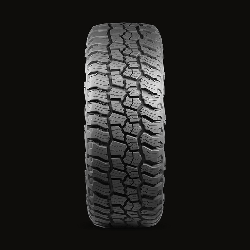 The 35 inch all terrain tread head-on