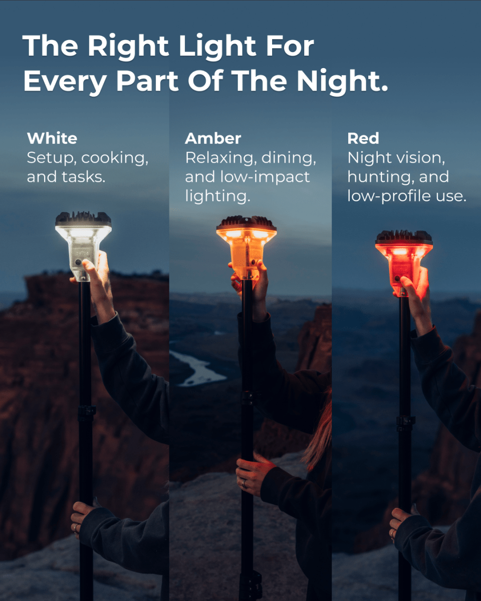 The LightRanger 2000 lantern head, lit