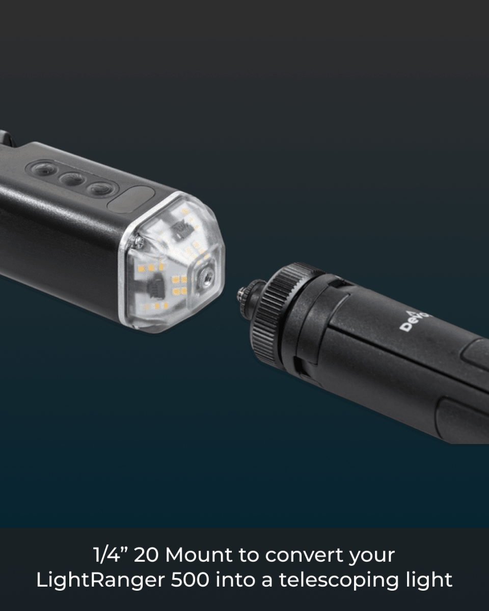 The 1/4-20 mount on top of the Devos mini tripod
