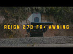 Roaming Lost review of the Reign 270 FR+ Awning: mounting, deploying it single-handed, the legs and the arm LEDs