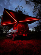 Reign 270 at dusk with the arm LEDs on red, the setting that keeps night vision