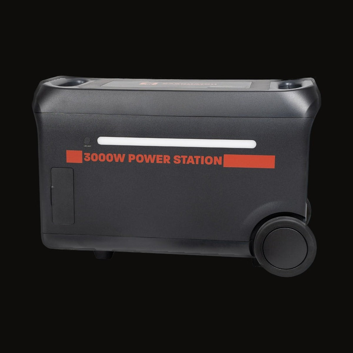 The 3000W power station with cables plugged in