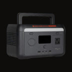 The 300W power station at an angle, showing the carry handle