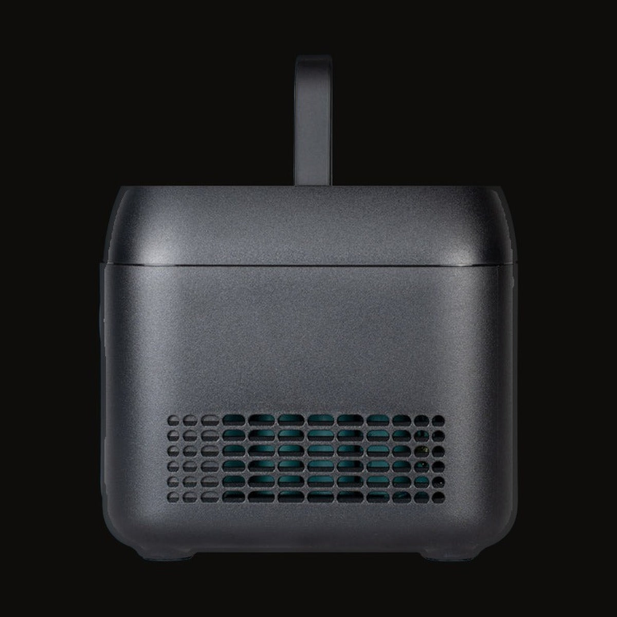 Side of the 600W power station with the carry handle raised