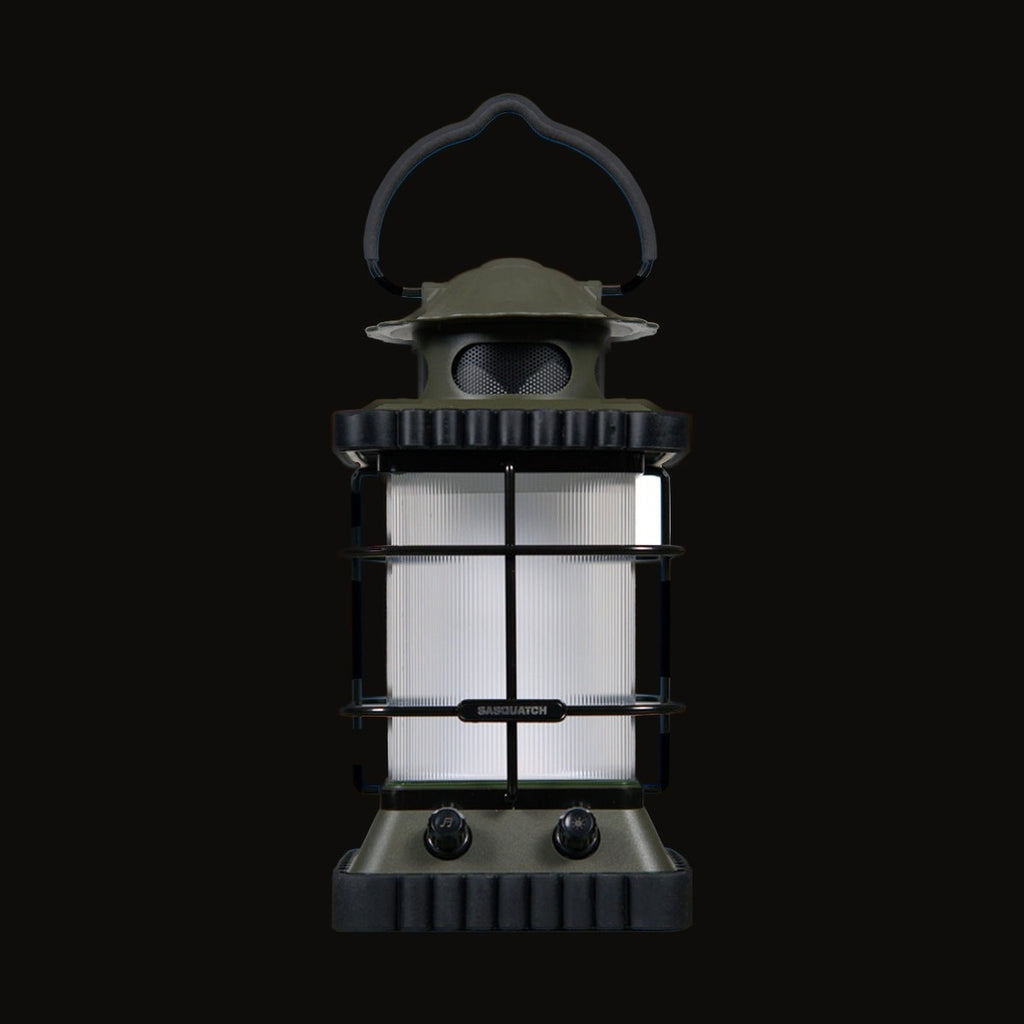 Sasquatch Bluetooth speaker lantern, front view