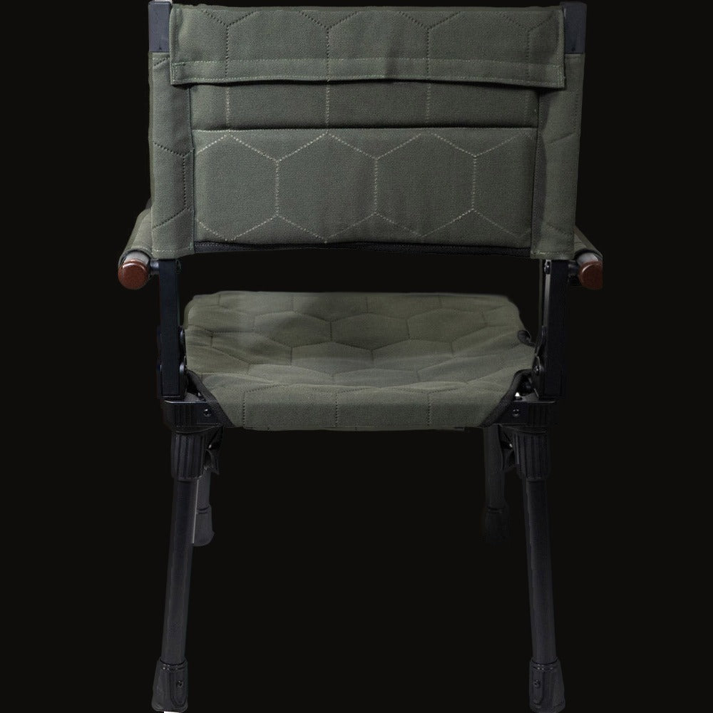 Back of the Sasquatch camping chair, showing the aluminum frame