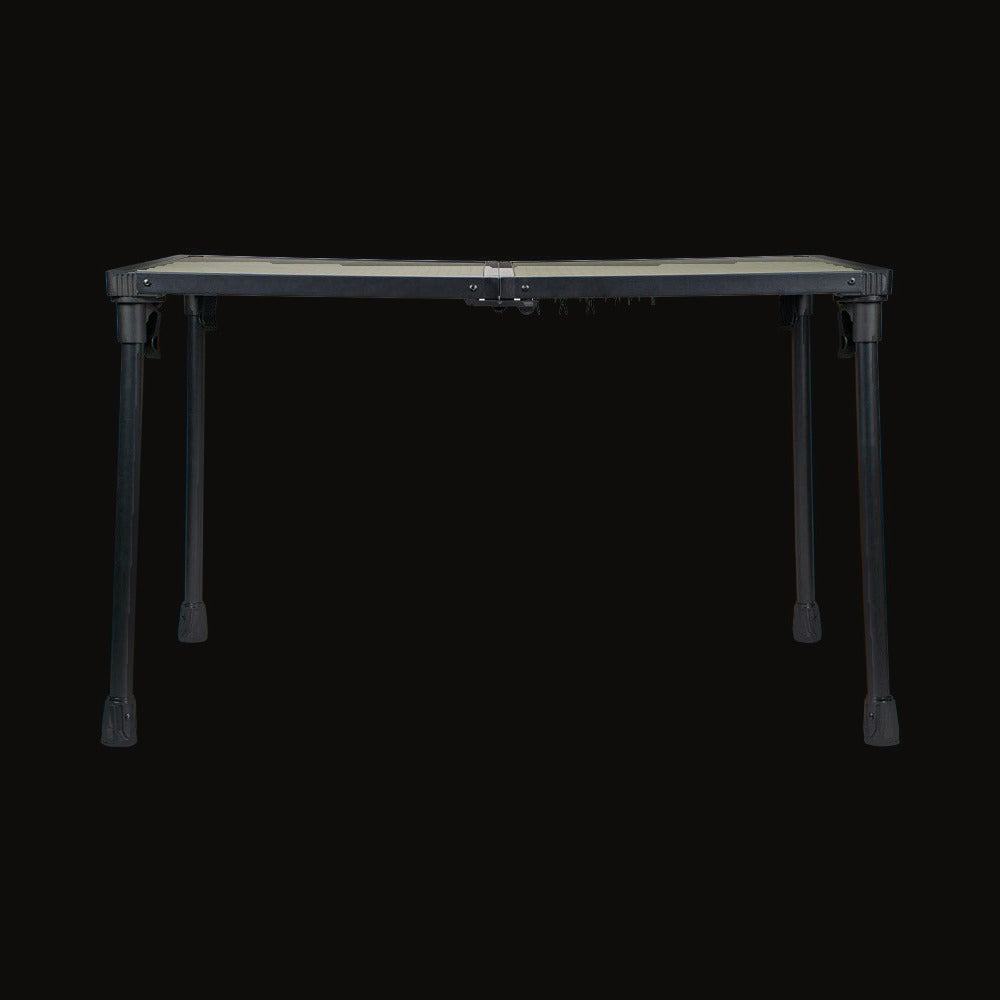 Sasquatch folding aluminum camping table, front view