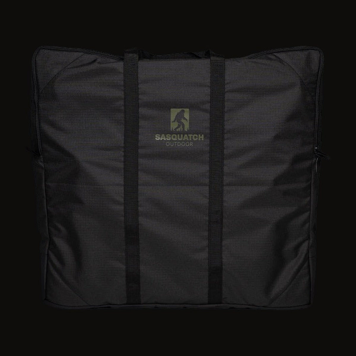 The Sasquatch camping chair packed in its storage bag