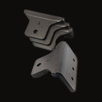 Sherpa Tall tent mounts, one turned to show the bolt holes