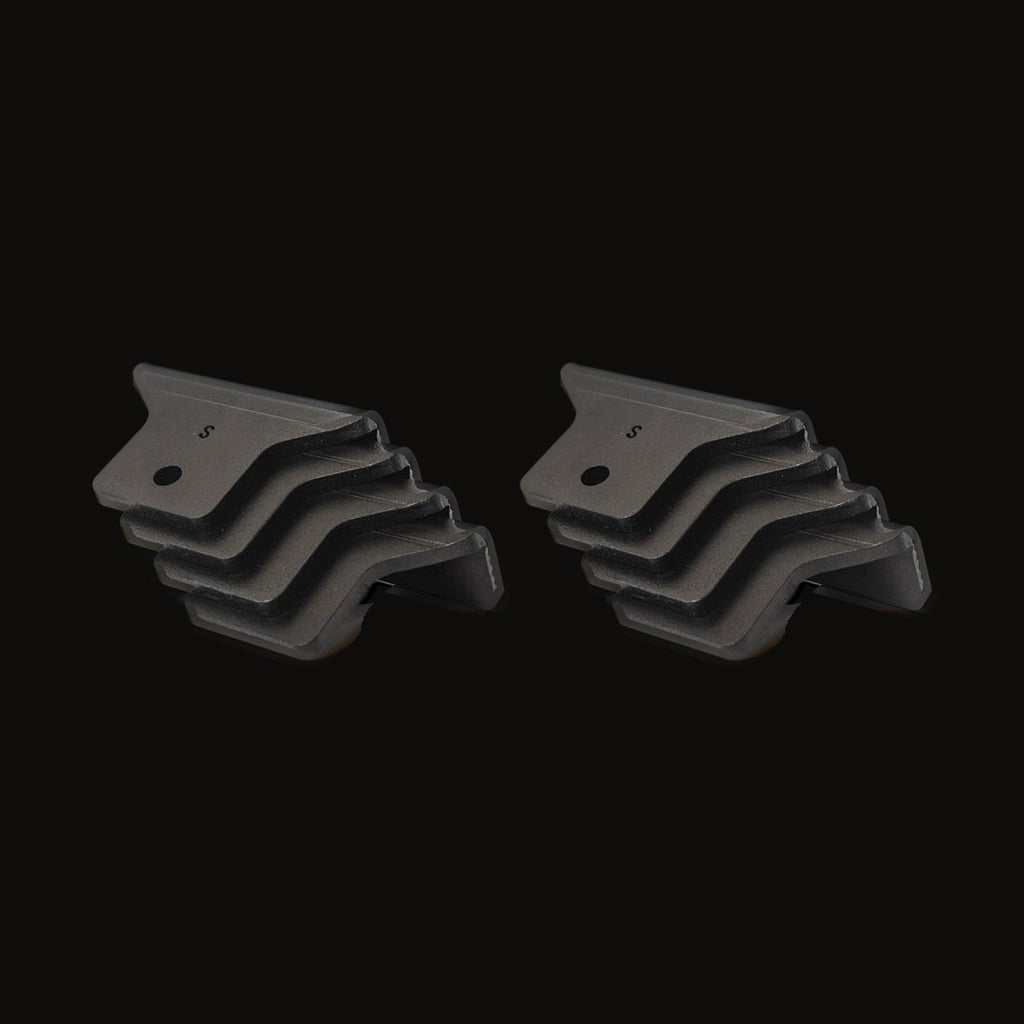 Two stacks of Sherpa Short tent mounts, set of 8