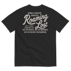 Shop T-Shirt in Black, back, off-white Mobile Creative Services Roaming Lost print