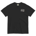 Shop T-Shirt in Black, front, small off-white Roaming Lost script on the left chest