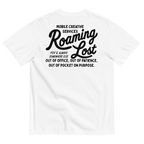 Shop T-Shirt in White, back, black Mobile Creative Services Roaming Lost print
